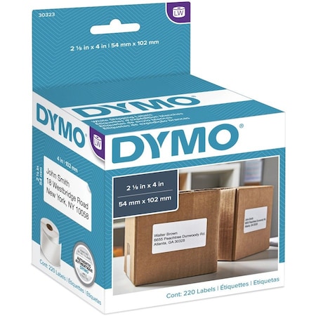 Dymo Label, Shpg/Pc Pstg, We, 220Rl Pk DYM30323